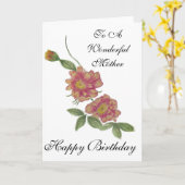 Birthday Card for your mum watercolour Pencil  Karte (Gelbe Blume)