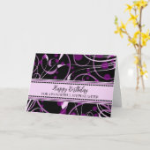 Birthday Card für die Lila Steptochter Karte (Gelbe Blume)