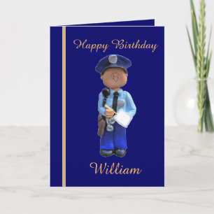 Birthday Card für die weiße Polizei Karte
