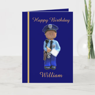Birthday Card für die weiße Polizei Karte