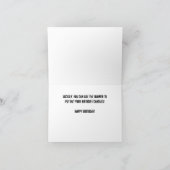 Birthday Card für Fahrzeuge mit verändertem Motorg Karte (Innenseite)