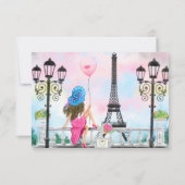 Birthday Card für Frauen im Pariser Eiffelturm (Rückseite)