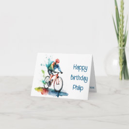 Birthday Card für Marine und Rote Radfahrer Karte