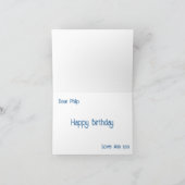 Birthday Card für Navy und Rosa MTB Karte (Innenseite)