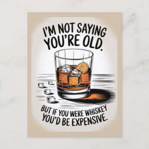 Birthday Card für Vater Grandpa Whiskey Papa Nassa Postkarte