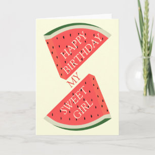 Birthday Card Geschmackvoll Watermelon - My Sweet Karte