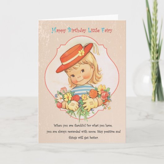 Birthday card-girl karte (Vorderseite)