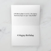 Birthday Card - GWR London - Birmingham Bahn Karte (Innenseite)