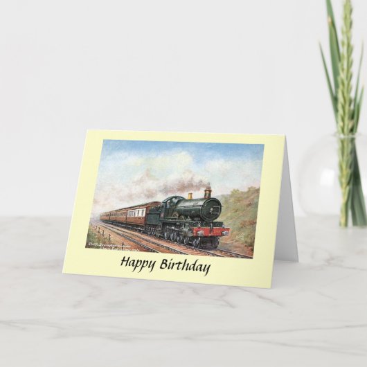 Birthday Card - GWR London - Birmingham Bahn Karte (Vorderseite)