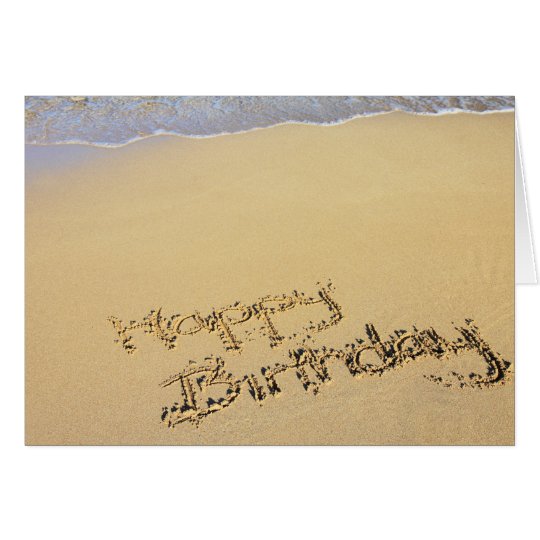 Birthday Card: Happy Birthday on the Beach Karte