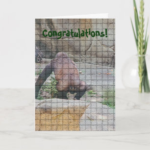 Birthday Card humorvoll ,"Bad Manered Ape" Karte