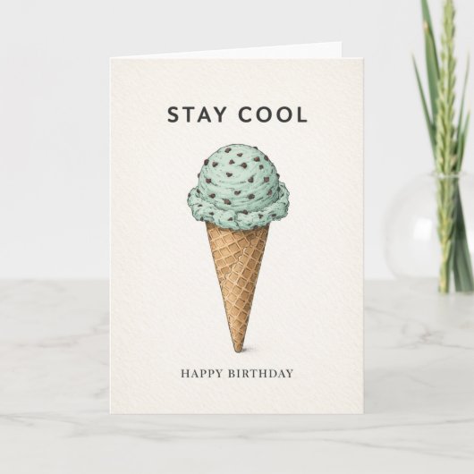 birthday card ice cream karte (Vorderseite)