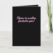 Birthday card in black and pink karte (Vorderseite)