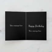 Birthday card in black and pink karte (Innenseite)