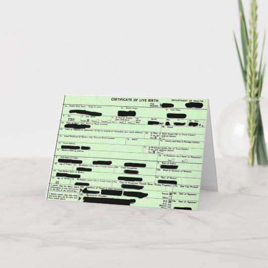 Birthday Card Karte (Vorderseite)