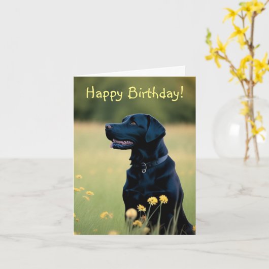 Birthday Card Karte (Gelbe Blume)