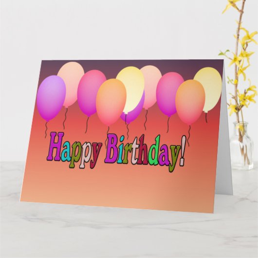 Birthday Card Karte (Gelbe Blume)