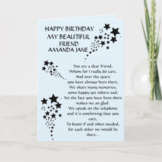 BIRTHDAY CARD KARTE (Vorderseite)