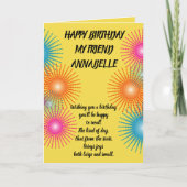 BIRTHDAY CARD KARTE (Vorderseite)