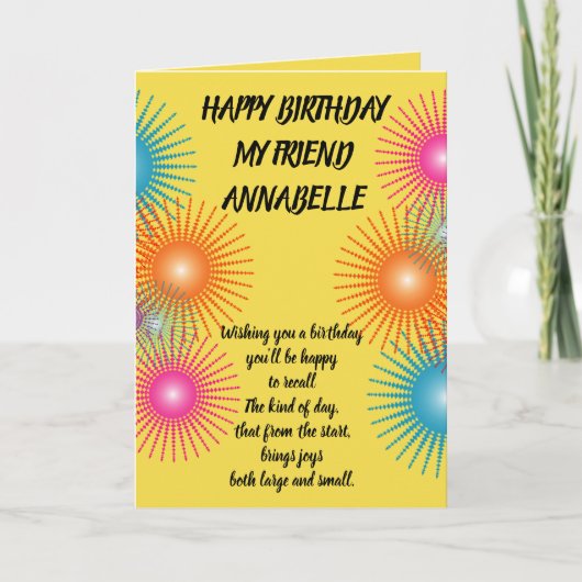 BIRTHDAY CARD KARTE (Vorderseite)
