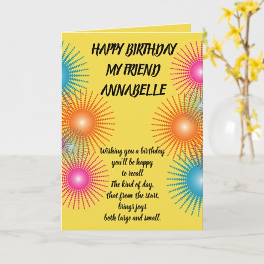 BIRTHDAY CARD KARTE (Gelbe Blume)