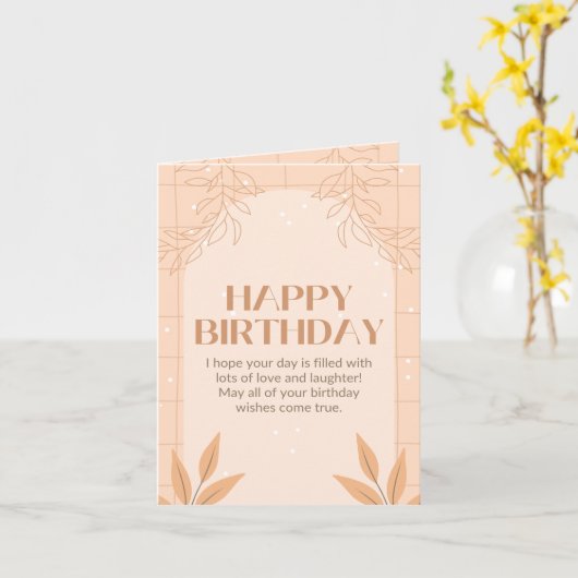birthday card karte (Gelbe Blume)