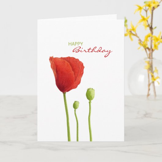 Birthday Card Karte (Gelbe Blume)