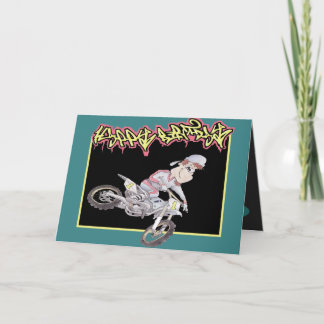 Birthday Card Motocross Karte