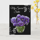 Birthday Card-My Special Sister Card Karte (Gelbe Blume)