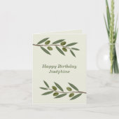 Birthday Card: Olive Branch Dankeskarte (Vorderseite)