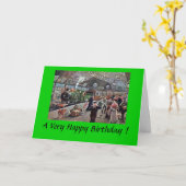 Birthday Card - Paddington Station, London Karte (Gelbe Blume)