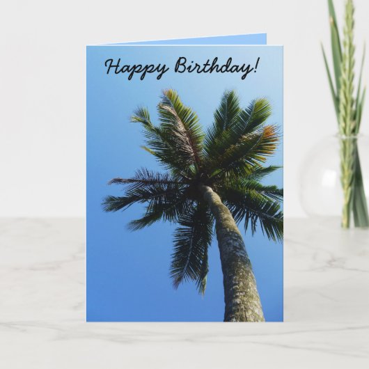 Birthday Card Palm Tree Breeze Karte (Vorderseite)