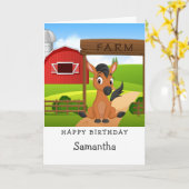 Birthday Card Pferd Lover Karte (Gelbe Blume)
