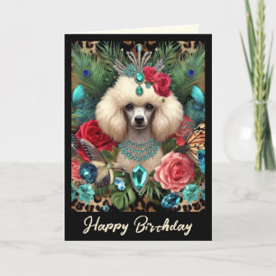 Birthday Card Poodle Dog Sie waren geboren zu Spar Karte