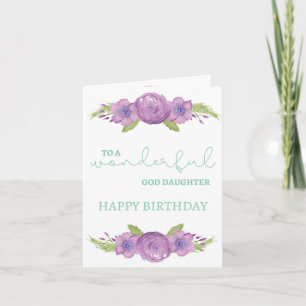 Birthday Card - Purple Flowers Karte