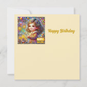 BIRTHDAY CARD ~ Retro Girl Lights' Display ~ (Rückseite)