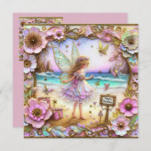 BIRTHDAY CARD ~ Rosa Fairy ~ (Vorne/Hinten)