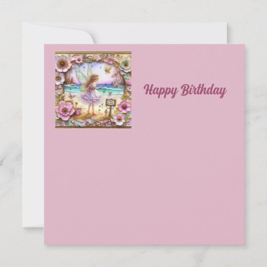 BIRTHDAY CARD ~ Rosa Fairy ~ (Rückseite)