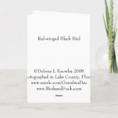 Birthday Card Rot-Flügel Karte (Rückseite)
