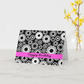 Birthday Card Schwarz/Weiß Karte (Gelbe Blume)