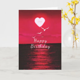 Birthday Card Sea Sunset Liebe Romantisch Karte