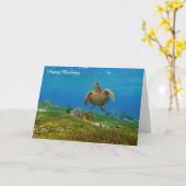 Birthday Card Sea Turtle Karte (Gelbe Blume)