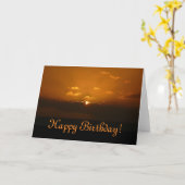 Birthday Card Sun Behind Clouds (Leere Innenseite) Karte (Gelbe Blume)