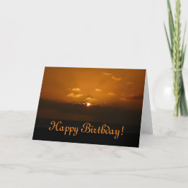 Birthday Card Sun Behind Clouds (Leere Innenseite) Karte