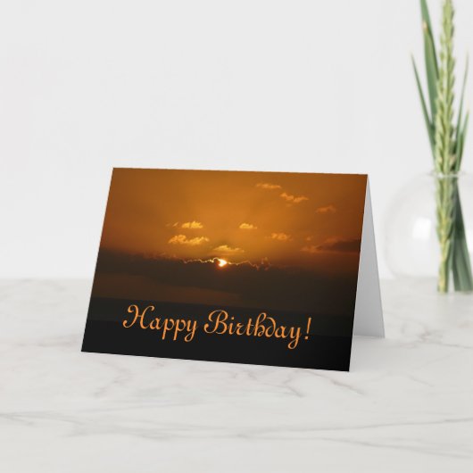 Birthday Card Sun Behind Clouds (Leere Innenseite) Karte (Vorderseite)