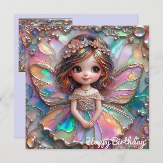 BIRTHDAY CARD ~ Sweet Fairy ~ (Vorne/Hinten)