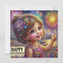 BIRTHDAY CARD ~ Sweet Girl ~ Hafenfeuerwerk ~