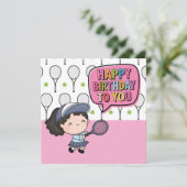 "Birthday Card Tennis-Themed: Aces & Cheers!" Karte (Stehend Vorderseite)
