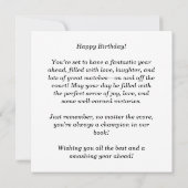 "Birthday Card Tennis-Themed: Aces & Cheers!" Karte (Rückseite)