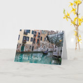Birthday Card Venice Canal Karte (Gelbe Blume)